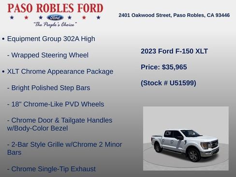 Used 2023 Ford F150 XLT w/ Equipment Group 302A High AWD/4WD image 7