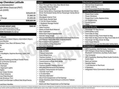 Used 2017 Jeep Cherokee Latitude w/ Cold Weather Group image 1