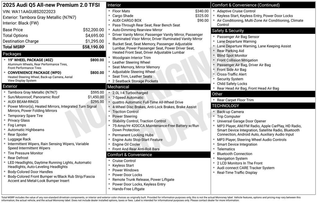 New 2025 Audi Q5 Premium w/ Convenience Package AWD/4WD image 41