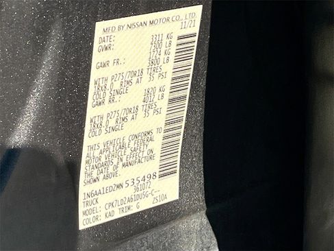 Certified 2021 Nissan Titan PRO-4X w/ Pro-4x Convenience Package image 30