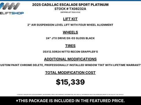 Used 2025 Cadillac Escalade Sport Platinum AWD/4WD image 2