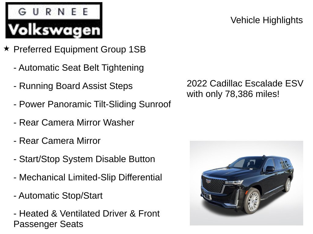 Used 2022 Cadillac Escalade ESV Premium Luxury AWD/4WD image 7