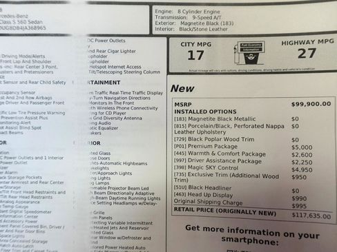 Used 2018 Mercedes-Benz S 560 Sedan image 25