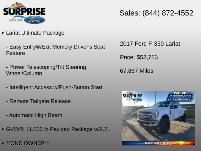 Used 2017 Ford F350 Lariat w/ Lariat Ultimate Package AWD/4WD image 15