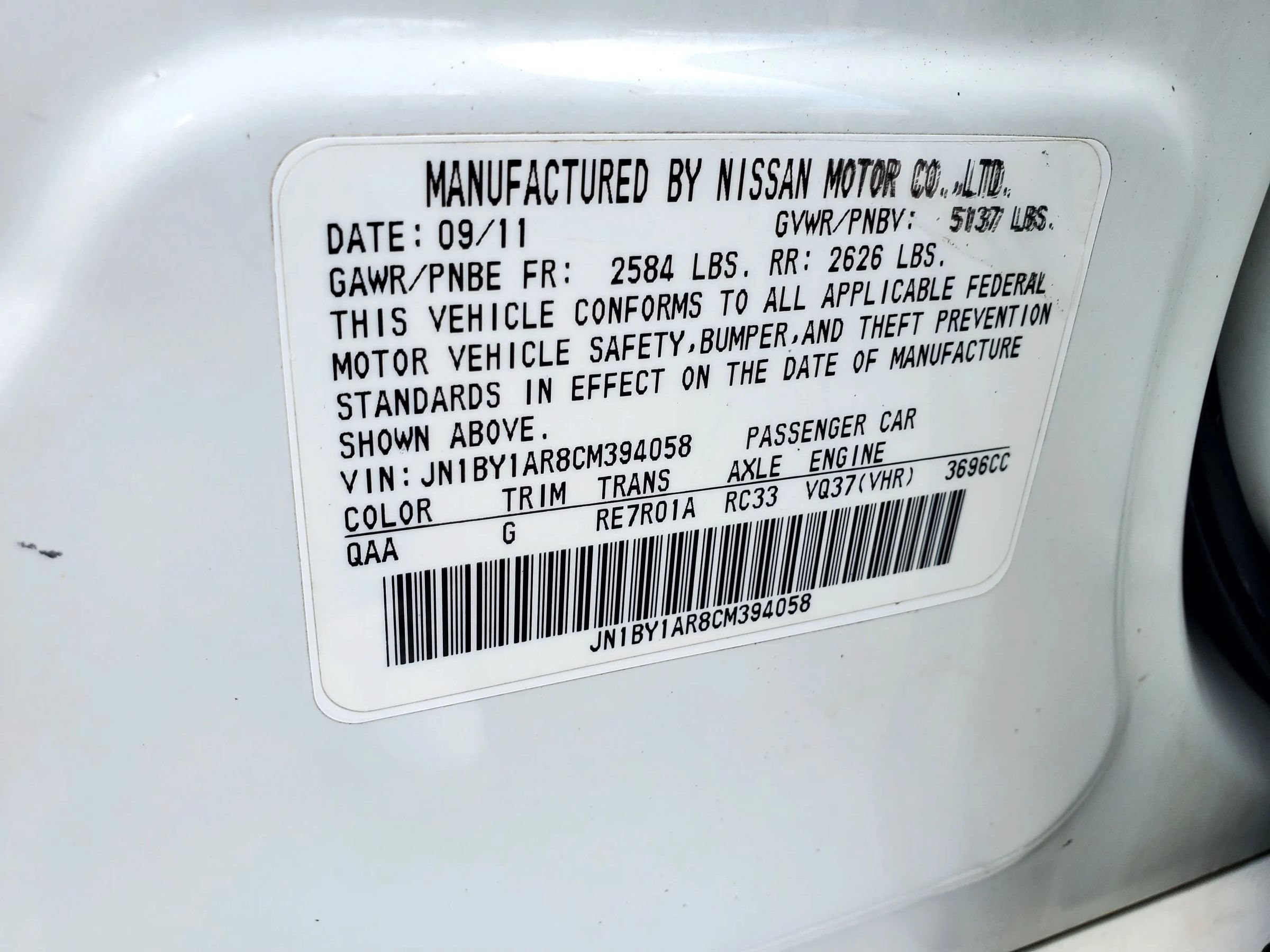 Used 2012 INFINITI M37 x w/ Premium Pkg AWD/4WD image 60
