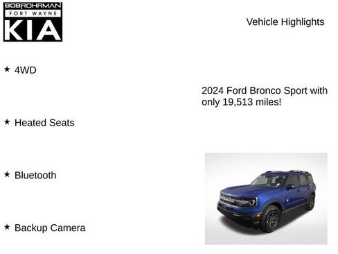Used 2024 Ford Bronco Sport Big Bend w/ Convenience Package AWD/4WD image 8