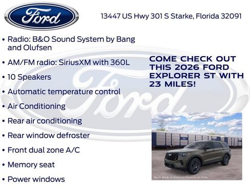 New 2026 Ford Explorer ST w/ Sun And Sound Package AWD/4WD image 25