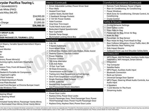 Used 2017 Chrysler Pacifica Touring-L FWD image 2
