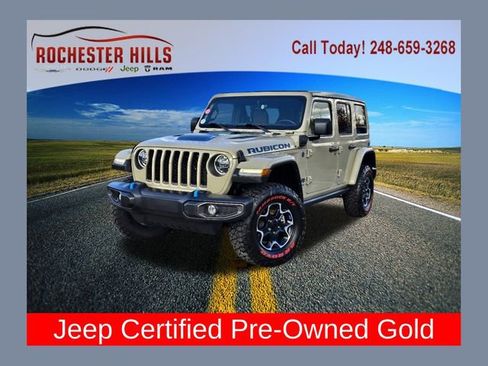 Certified 2022 Jeep Wrangler Unlimited Rubicon 4xe w/ Cold Weather Group image 1