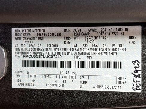 Used 2020 Ford Escape SE AWD/4WD image 31