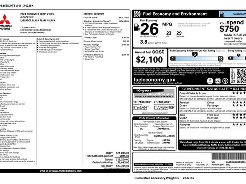 Used 2024 Mitsubishi Outlander Sport ES image 4