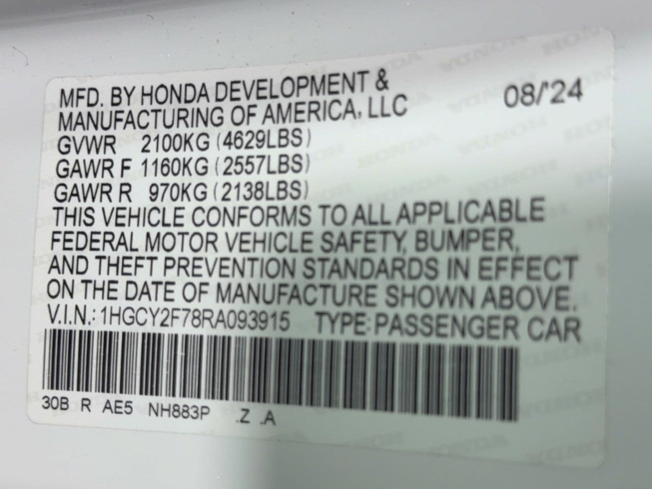 Certified 2024 Honda Accord Sport image 32