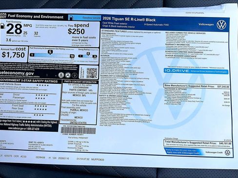 New 2026 Volkswagen Tiguan SE R-Line image 19