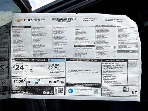 New 2026 Chevrolet Silverado 1500 LT Trail Boss w/ LT Trail Boss Premium Package image 14