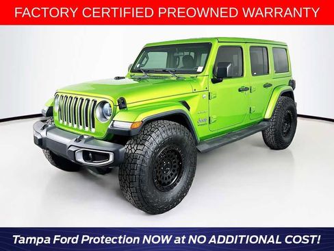 Used 2019 Jeep Wrangler Unlimited Sahara w/ LED Lighting Group image 1