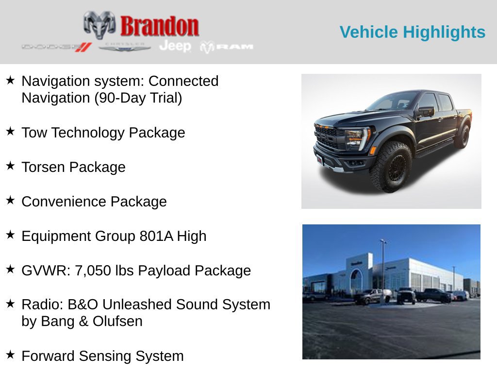 Used 2021 Ford F150 Raptor w/ Equipment Group 801A High AWD/4WD image 2