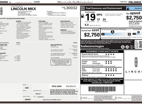 Used 2015 Lincoln MKX AWD w/ Equipment Group 101A image 4