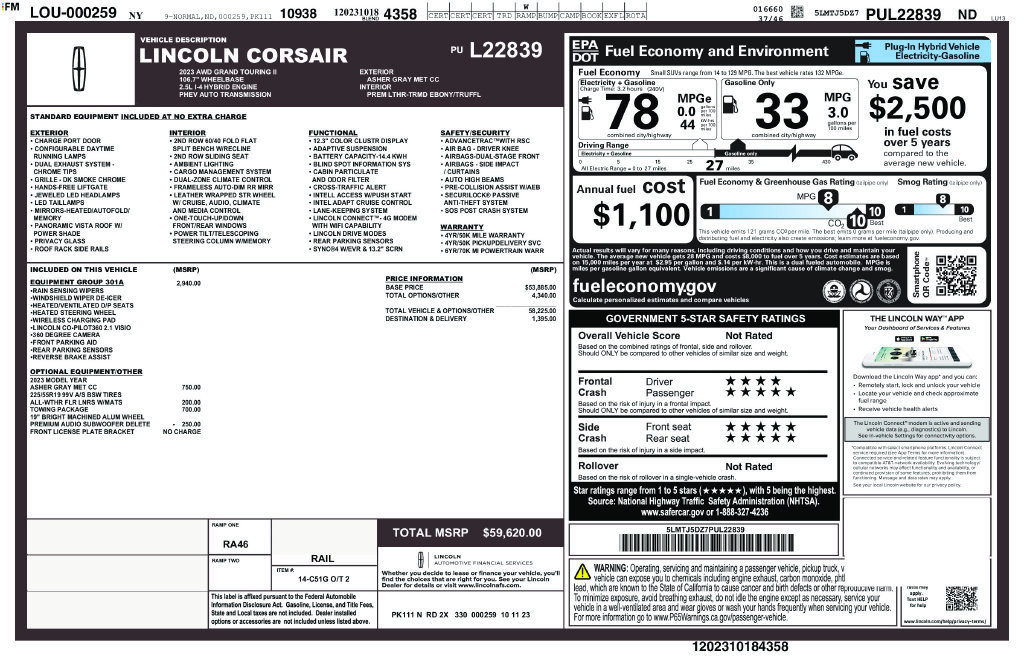 Used 2023 Lincoln Corsair Grand Touring w/ Equipment Group 301A AWD/4WD image 18