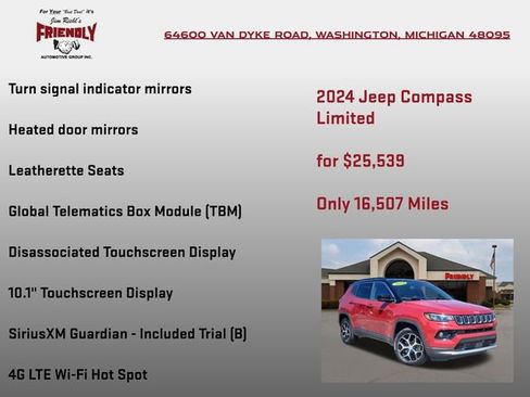 Used 2024 Jeep Compass Limited AWD/4WD image 30