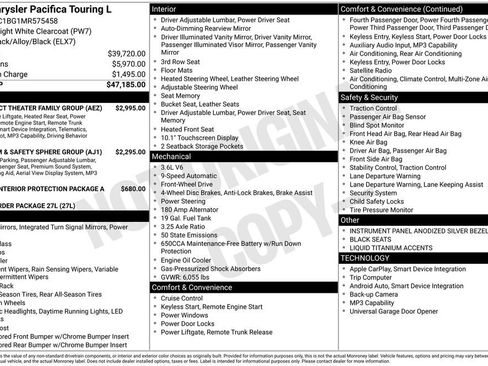 Used 2021 Chrysler Pacifica Touring-L w/ Uconnect Theater Family Group FWD image 44