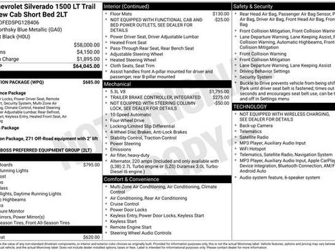 Used 2023 Chevrolet Silverado 1500 LT Trail Boss w/ Protection Package AWD/4WD image 20