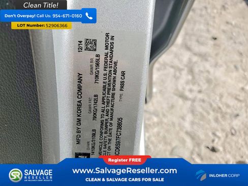 Used 2015 Chevrolet Spark LT FWD image 16