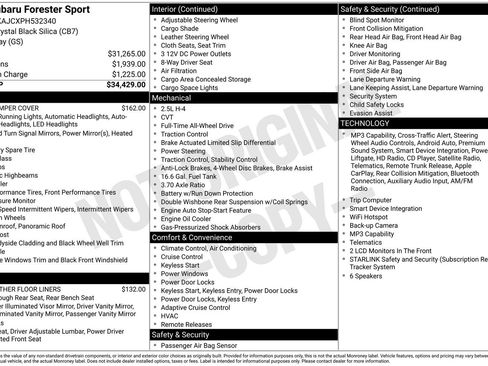 Certified 2023 Subaru Forester Sport AWD/4WD image 35