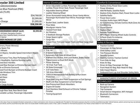 Used 2016 Chrysler 300 Limited w/ Driver Convenience Group AWD/4WD image 38