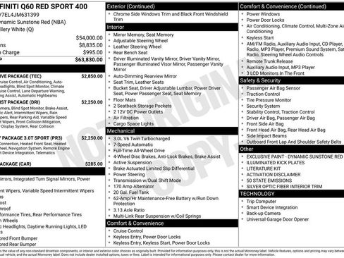 Used 2018 INFINITI Q60 Red Sport 400 w/ Pro Active Package image 31