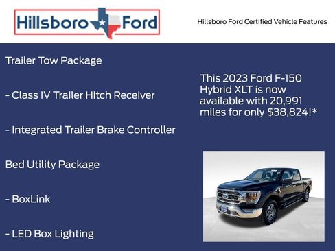 Certified 2023 Ford F150 XLT w/ Equipment Group 302A High image 17