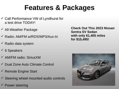 Used 2023 Nissan Sentra SV w/ All-Weather Package