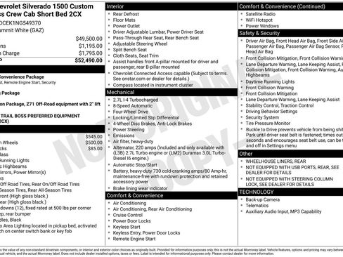 Used 2022 Chevrolet Silverado 1500 Custom Trail Boss AWD/4WD image 6
