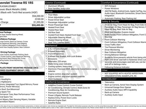 Used 2024 Chevrolet Traverse RS FWD image 4