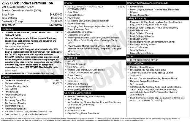 Used 2022 Buick Enclave Premium FWD image 2