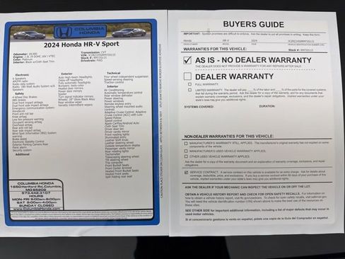 Certified 2024 Honda HR-V Sport image 39