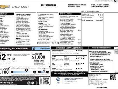 Used 2022 Chevrolet Malibu LS w/ Driver Confidence Package II FWD image 4