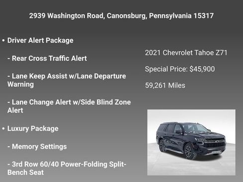 Certified 2021 Chevrolet Tahoe Z71 w/ Z71 Off-Road Package image 15