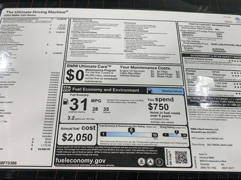 Used 2025 BMW 330i Sedan w/ M Sport Package image 31