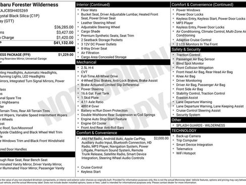 Certified 2025 Subaru Forester Wilderness w/ Wilderness Package image 4