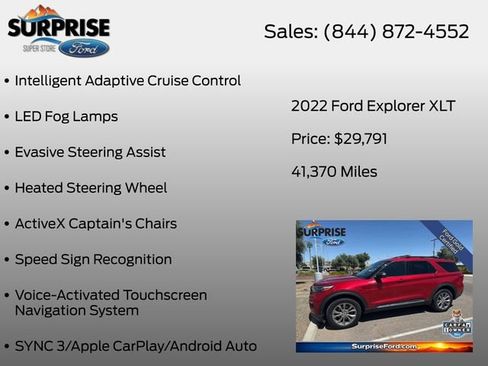 Used 2022 Ford Explorer XLT w/ Equipment Group 202A AWD/4WD image 26