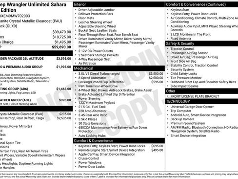 Used 2021 Jeep Wrangler Unlimited Sahara image 26