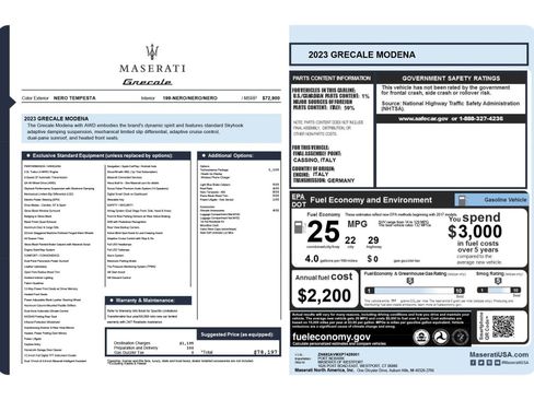 Used 2023 Maserati Grecale Modena AWD/4WD image 4