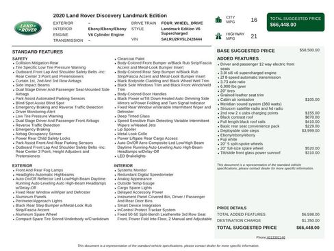 Used 2020 Land Rover Discovery Landmark AWD/4WD image 6