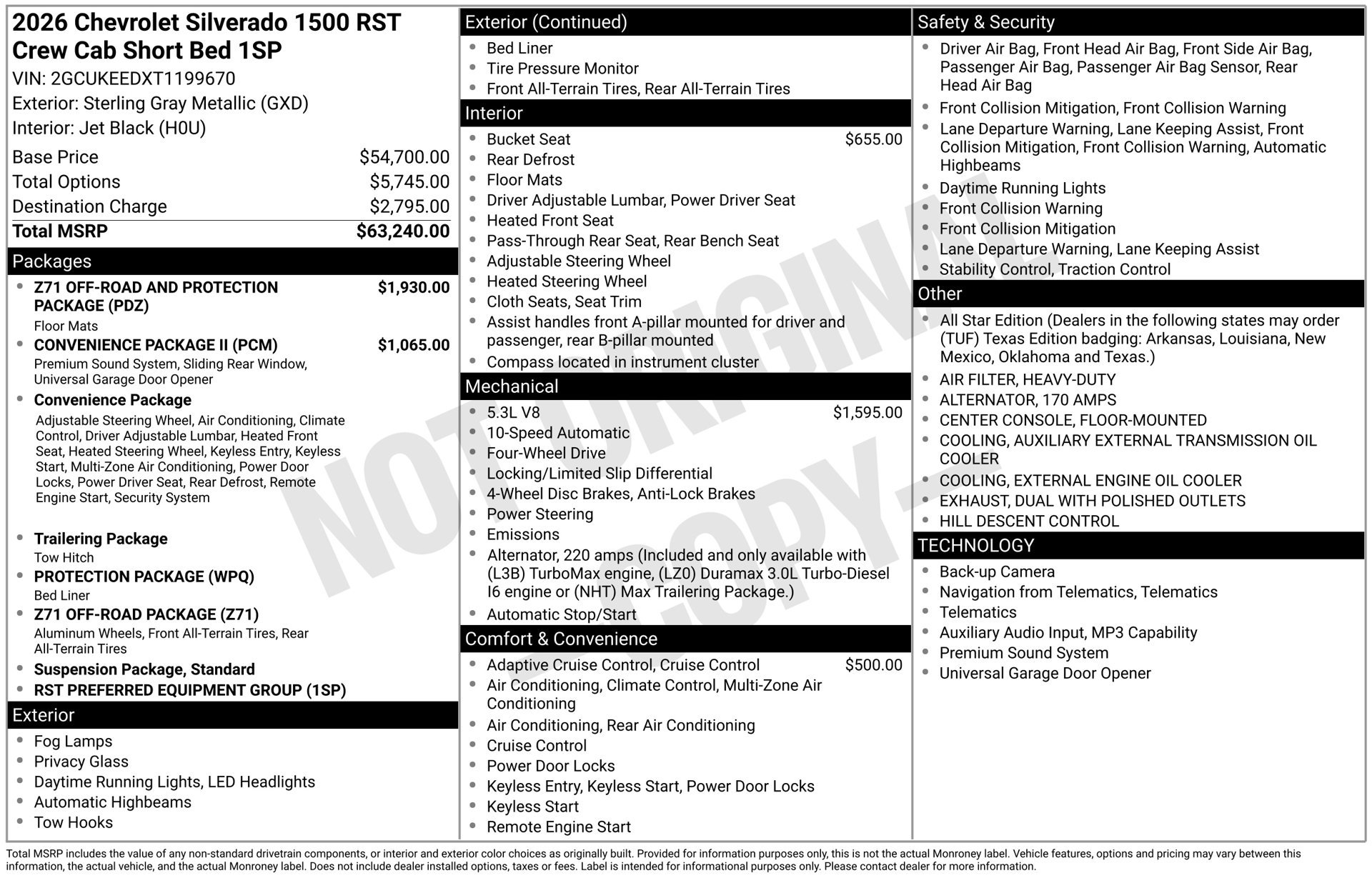 New 2026 Chevrolet Silverado 1500 RST AWD/4WD image 5