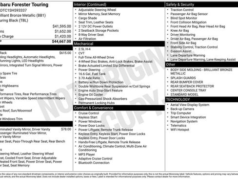 New 2025 Subaru Forester Touring image 3