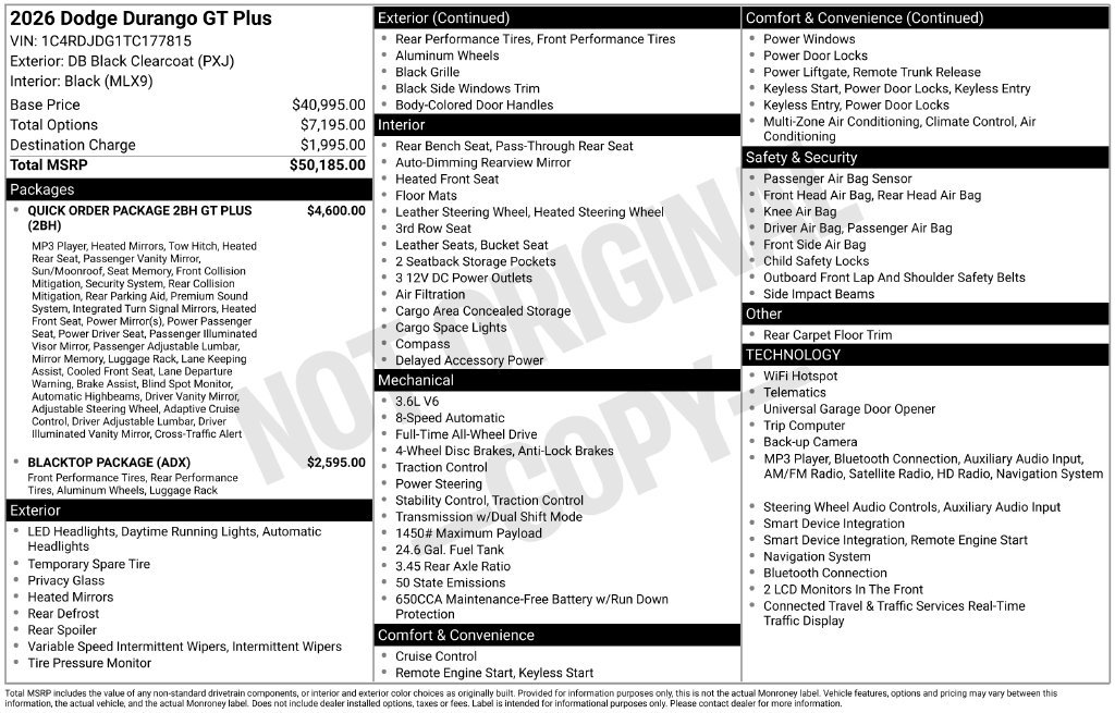 Used 2026 Dodge Durango GT AWD/4WD image 3