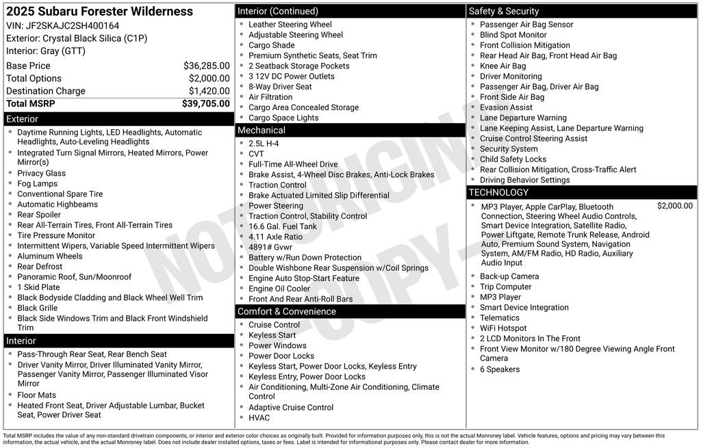Used 2025 Subaru Forester Wilderness AWD/4WD image 35