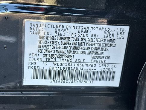 Certified 2025 Nissan Sentra SV w/ Trunk Package image 55