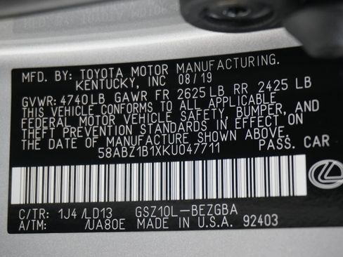 Used 2019 Lexus ES 350 image 32