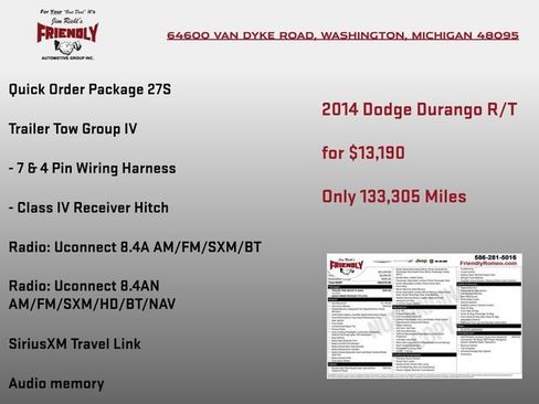 Used 2014 Dodge Durango R/T w/ Trailer Tow Group IV image 3